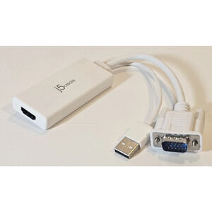 J5 Create VGA To HDMI Video + Audio Adapter White JDA204